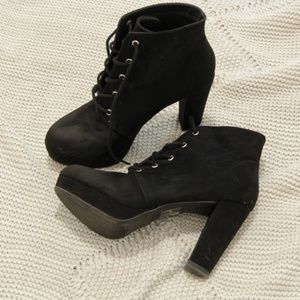Forever 21 lace up ankle boots